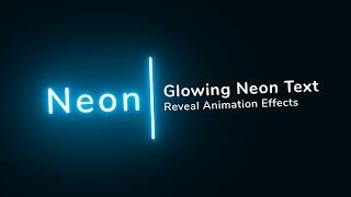 Glowing Neon Light Text Reveal Animation Effects | Html CSS