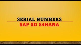 serial numbers in sap sd | serialization in sap sd s4hana | serial profile in sap sd s4hana