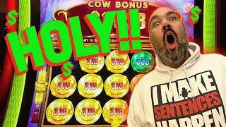 I STAYED & WIN BIG!! with VegasLowRoller on Coin Combo Carnival Cow Slot Machine