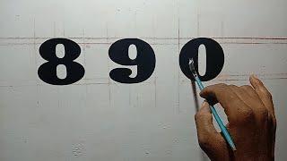 Numbers write painting by Sagar paw। 4to0