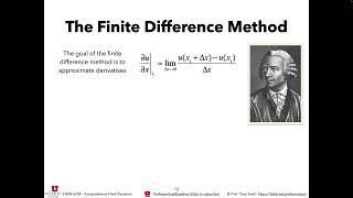 uCFD 2024 - Lecture 3: Finite Difference Methods for Advection Diffusion Equations   Part 1