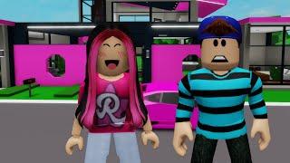 24 HORAS VIVENDO EM UM MUNDO ROSA COM A EMILLY VICK NO BROOKHAVEN - Roblox