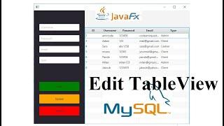 JavaFX Scene Builder Tutorial 41 - Editing Data From TableView JavaFX