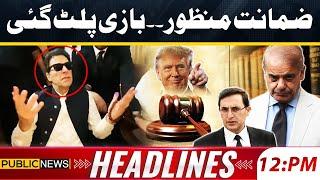 Bail Accepted | Big News From Lahore High Court | Imran Khan | PTI | Release Trump |12pm Headlines