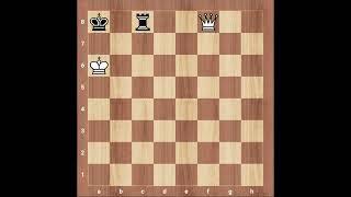 Queen vs Rook Chess Endgame Puzzles Mate in 1