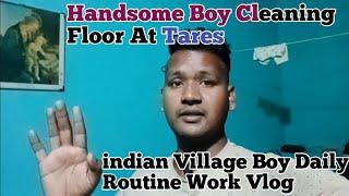 Beautiful Girl Cleaning Floor At Tares | Pakistani Village Girl Daily Routine Work Vlog