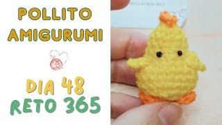 Día 48  Mini Pollito tejido a crochet RETO 365 días #amigurumis #pollito #littlechicken