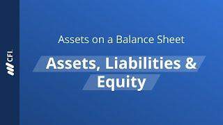 Assets on a Balance Sheet: Assets, Liabilities & Equity
