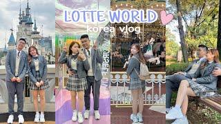 SOUTH KOREA VLOG | Lotte World Adventure | Renting Korean School Uniform | #klooktravel