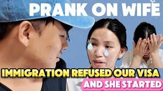 Prank on wife | immigration refused our visa