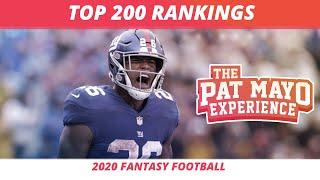 Top 200 Rankings Overall, Draft Strategy, Sleepers, Busts - 2020 Fantasy Football Rankings