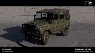 Vehicle lookdev. UAZ 469 [Houdini]