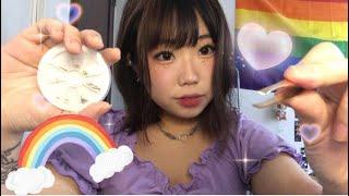ASMR Doing your makeup for a pride parade (real camera touching, real camera brushing)