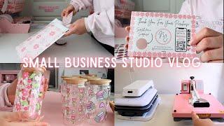Small Business Studio Vlog | Pack Orders With Me ASMR, New Small Business At Home Set Up Tour!