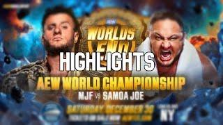 Samoa Joe vs MJF | AEW Worlds End 2023 | Highlights |