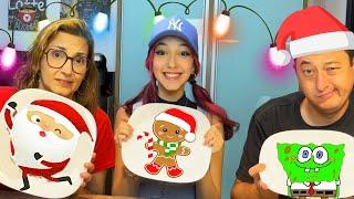 ARTE NA PANQUECA EM FAMÍLIA !! DESENHOS DE NATAL | Luluca