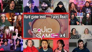 Squid Game - Season 2 Episode 4 "Hard game level " | Reaction Mashup | Reaction Compilation