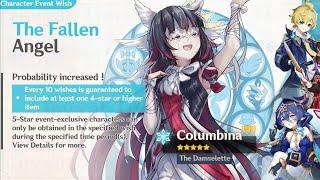 New Update!! COLUMBINA VISION AND PLAYSTYLE & Info About 5.4 AREA (NATLAN) - Genshin Impact