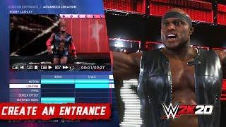 WWE 2K20 - CREATE ADVANCED ENTRANCE, MAIN MENU REVEAL & ALL UNLOCKABLES! - PS4 & XB1