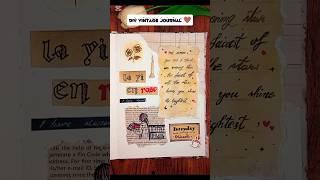 Vintage journal with handmade supplies #diy#journal#vintagejournal #shorts#diyjournal