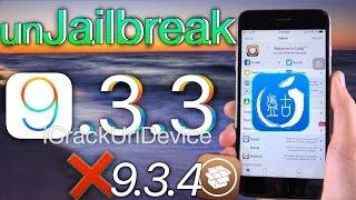 UnJailbreak iOS 9.3.3 - NO iOS 9.3.4 Update & Remove Cydia! (NO COMPUTER)