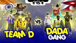 India vs Nepal - Team D Vs DadaGang - Clash Of Two Nation कोन जीतेगा ️ - Garena Free Fire