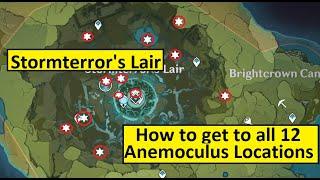 How to get to all 12 Anemoculus Locations in Stormterrors Lair - Genshin Impact Tips Guide