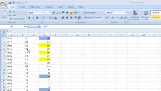 Basic Excel Tutorial - Sort a Column in Excel in Ascending or Descending Order