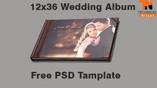 2020 new wedding album design psd free download 12x36
