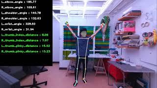 MediaPipe Holistic - Angle and Distance Position Point