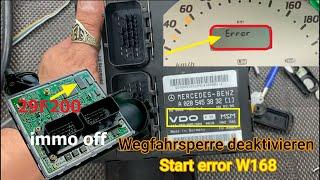 MERCEDES W168 ECU VDO MSM Wegfahrsperre deaktivieren P1570  "Start Error" immo off Emulator حل مشكلة