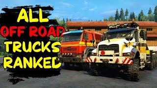 Ranking Off Road Trucks From Worst To Best | SnowRunner