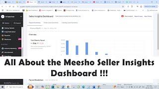 All About the Meesho Seller Insights Dashboard !!!