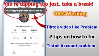 You're tapping too fast take a break tiktok video like Problem Solved || DRS Technical ||