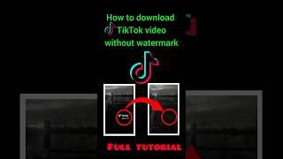 remove WATERMARK from TikTok video #tiktok #watermark