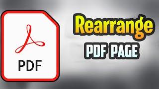 How to rearrange pdf page in Mobile