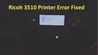 Ricoh 3510SF Printer Error SC542 | 3510SF Printer Error | Printer Error SC542