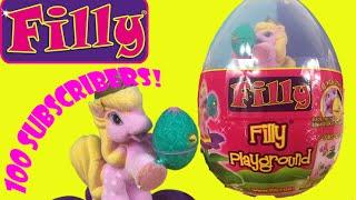 Filly Playground BIG EGG Playset 100 Subscribes video :D Pony surprises