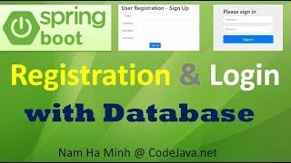 Spring Boot User Registration and Login Tutorial with MySQL Database, Bootstrap and HTML5