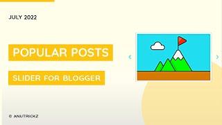 Automatic popular post slider for blogger | jQuery slider
