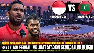 SAMPAI TERKEJUT ‼️ Pelatih Maladewa U-20 Sampai NGOMONG GINI Liat Megahnya Stadion GBK Vs INDONESIA