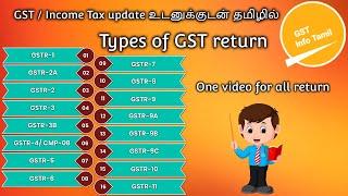 Types of gst returns in Tamil | Types of gst returns