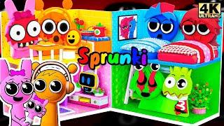 Incredibox Sprunki  Build All COUPLE Love SPRUNKI House with Pinki & Oren Room from Cardboard