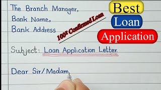 how to write an application letter to the bank manager for loan  || Application letter for loan ||