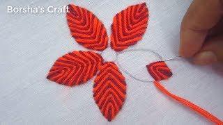 Hand Embroidery, Very Easy Flower Embroidery Tutorial, Simple Flower Design