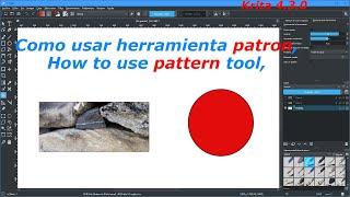 Krita 4 3 0, Como usar la herramienta patron o añadirlo,