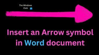 How to insert an Arrow symbol in Word document