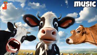 CRAZY FUNNY COW DANCE FOR 10 MINUTES | Funny Cow Song & Cow Videos (Official Video Moo Moo) | gaiya