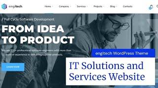 IT Solutions & Services Professional Website | Engitech WordPress Theme | Modern IT Company Website