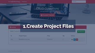 1. Create Project File (CRUD Operations in PHP and MySQL using PDO)